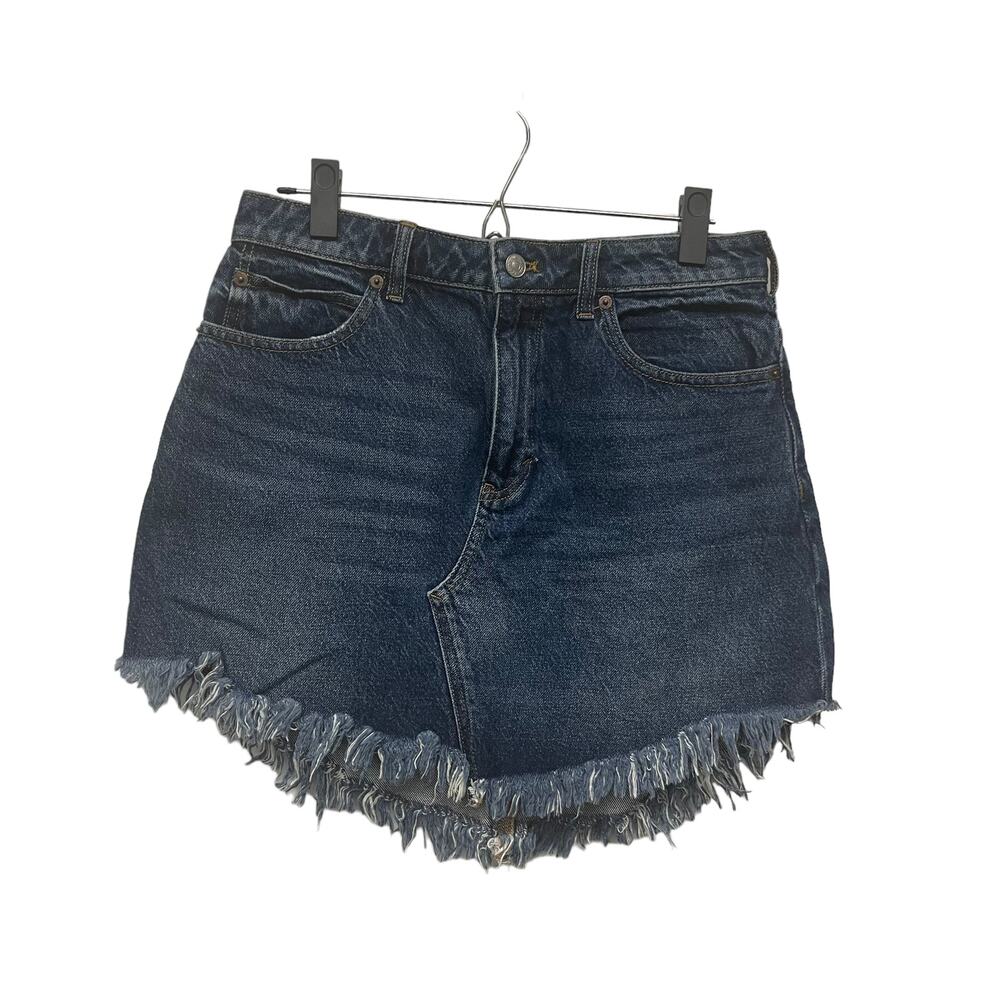 EUC We The Free mini denim skirt frayed hem - 29